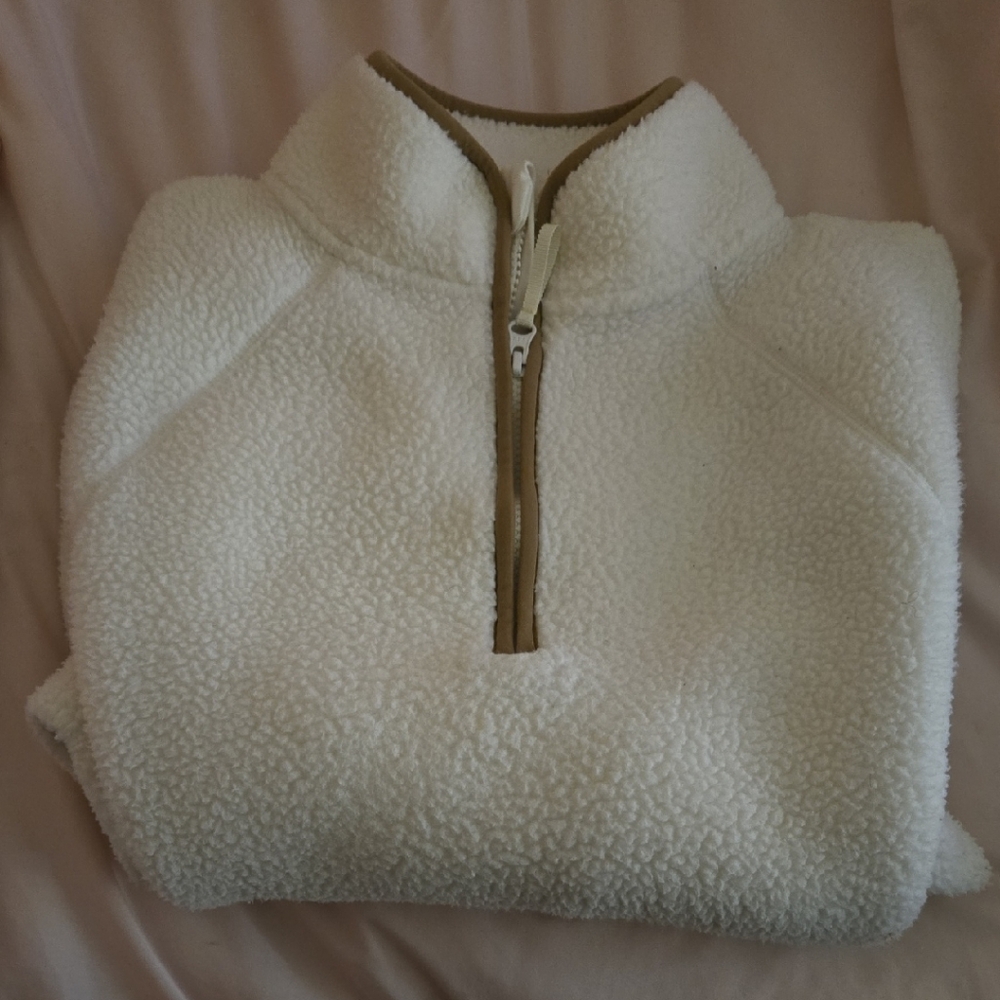 J. Crew Cream Sherpa Pullover